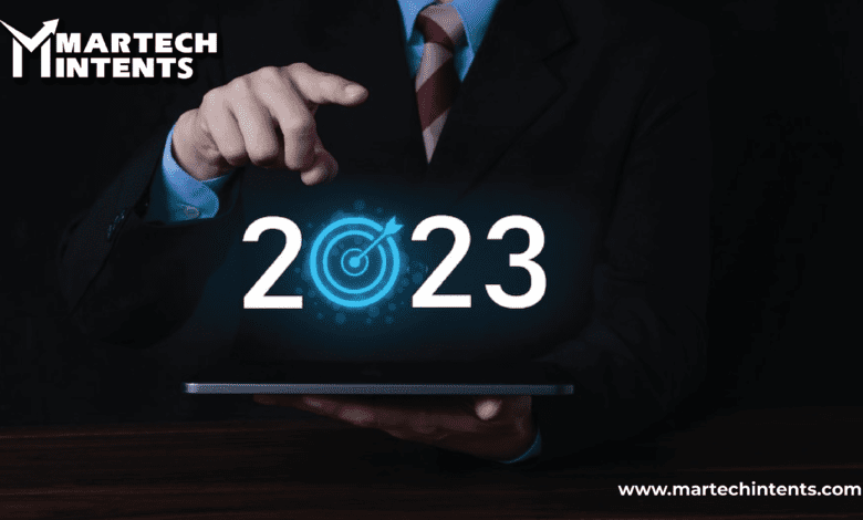 A person clicking on MarTech 2023