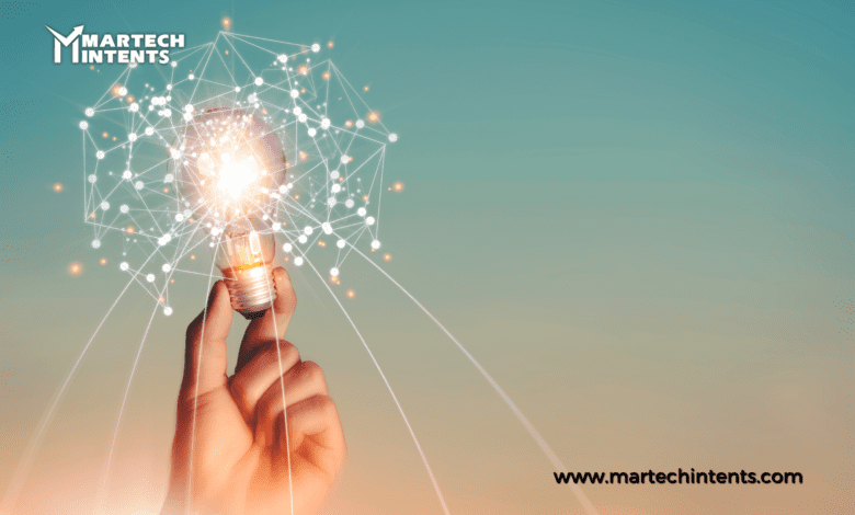 A picture showing bulb and AI-Powered MarTech