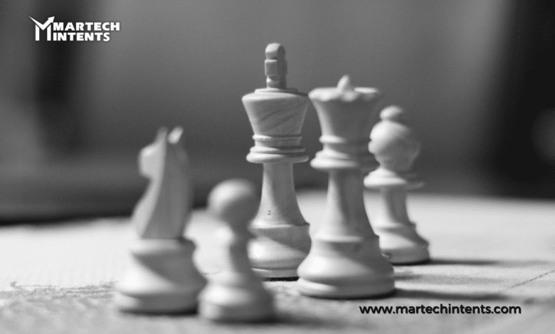 A picture showing chess board and winning MarTech strategy