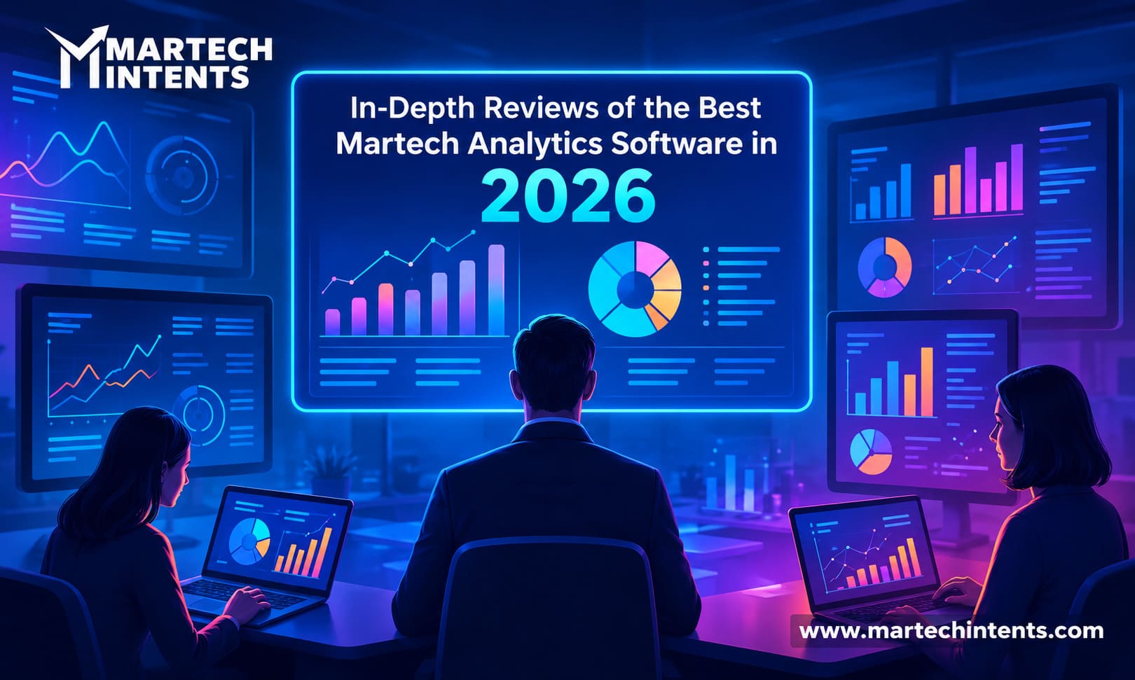 Martech Analytics software dashboard showing marketing performance and data insights