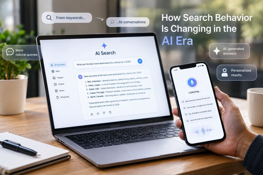 AI changing search behavior and how people find information online