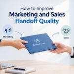 Marketing and sales teams collaborating to improve sales handoff quality