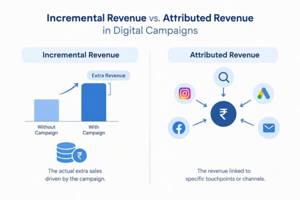 Incremental revenue vs. attributed revenue in digital marketing campaigns