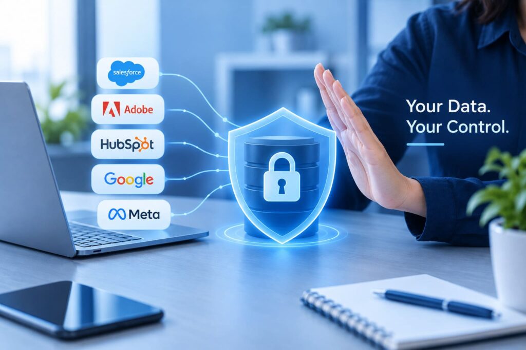 Technology vendor lock-in prevention and marketing data protection