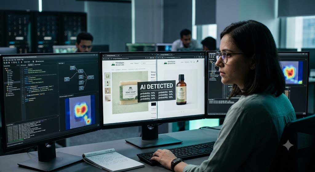 Detecting synthetic brand impersonation in AI-generated digital content